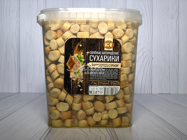 Сухарики с холодцом и хреном в Железнодорожном