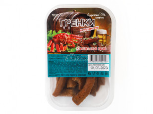 Ресторанные гренки с креветкой: Сурские гренки Камчатский краб (100 гр)
