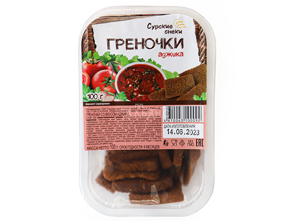 Сурские гренки с Аджикой (100 гр) в Железнодорожном