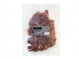 Кальмар кольца со вкусом Том Ям: Мясо (АЛЬЯНС) вяленое свинина гриль (500гр)