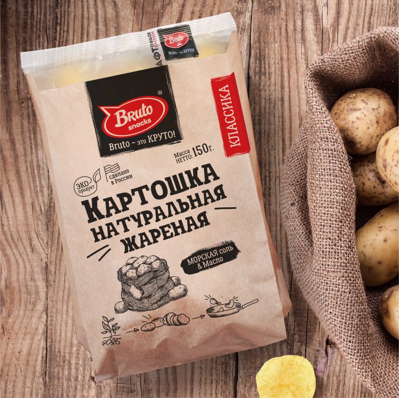 Картофель «Бруто» с солью 130 гр. в Железнодорожном