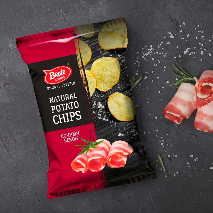 Картофель «Бруто» со вкусом бекона 70 гр. в Железнодорожном