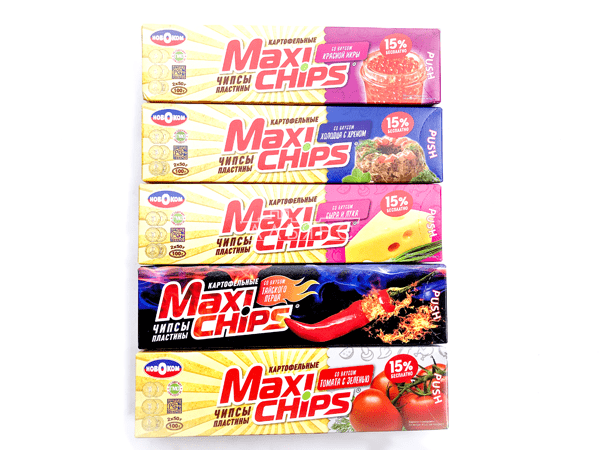 Чипсы "Maxi chips" ассорти 100 гр. в Железнодорожном